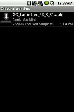 Android recieving file