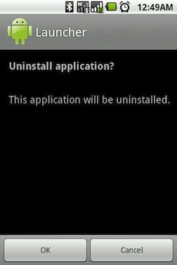 Android Uninstallation