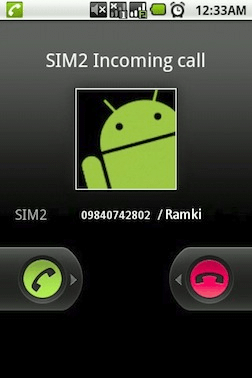 Android Incoming call